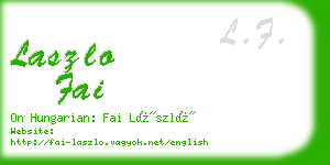 laszlo fai business card